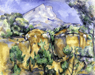 Montagne SainteVictoire Seen from Bibemus circa 1897 records the majesty of the great Aixois mountain from one of Cezannes favorite painting sites Museum Folkwang Essen