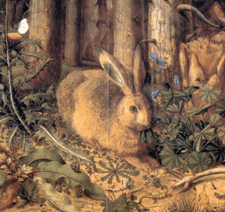 Detail of Hans Hoffmans A Hare in the Forest which fetched 26 million