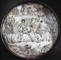 David and Goliath from the David Plates of the Second Cypress Treasure Constantinople 62830 Silver