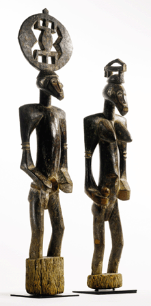 Rosenthal Primordial Couple, Senufo pair of ancestor figures, Ivory Coast, sold for $4,002,500 (record for a Senufo sculpture at auction).