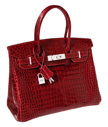 Hermes 30cm Red Crocodile Birkin Bag