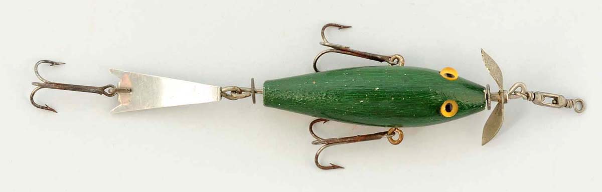 Vintage Fishing Lure Shakespeare Minnow Glass Eyes