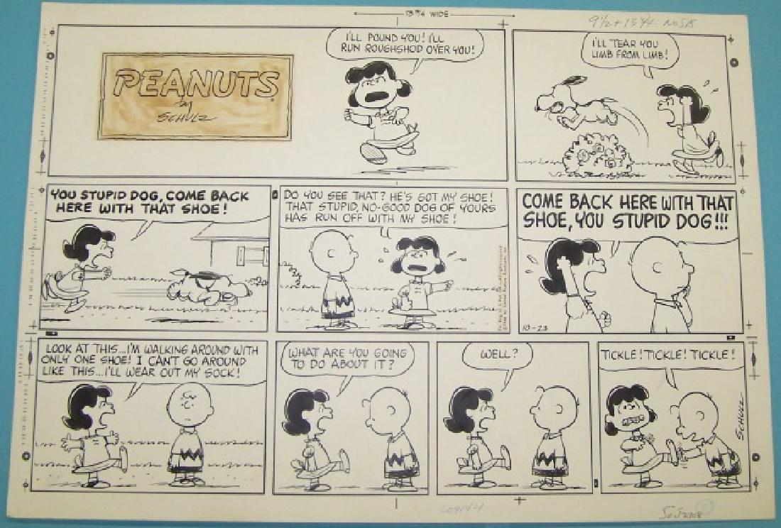 Charles Schulz S Peanuts Comic Strips Top Bunte S July 30 Auction