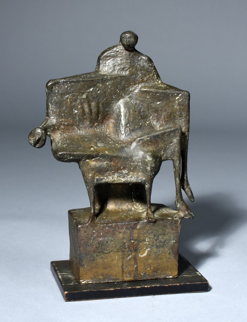 Fritz Koenig’s bronze, “Pieta,” was almost 12 inches tall and sold for $20,700.