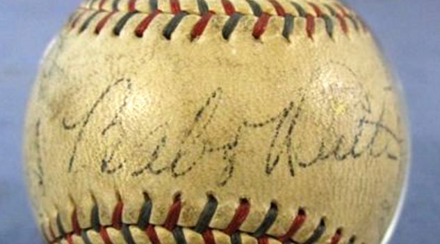 Babe Ruth & Gehrig Signed Ball, Sonntag Jr Portfolio Top Ingraham's New  Year's SaleAntiques And The Arts Weekly