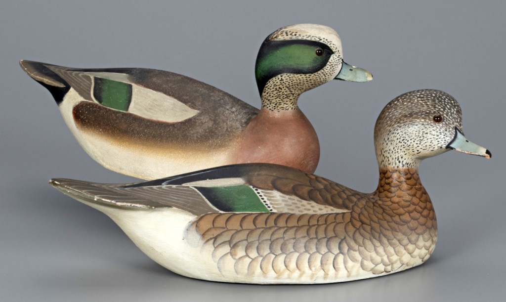 The Bishops Head Wigeon pair reunited mates that had been separated for years and soared well above the $125/$175,000 estimate to sell for $228,000, the top overall price in the sale.