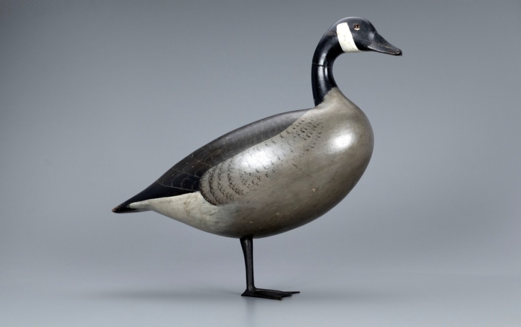 Obtained circa 1967 by major Midwest decoy collector William Humbracht of Bartlett, Ill., Charles S. Schoenheider Sr’s (1854–1924) Standing Goose exhibited grand presence and crossed the auction block at $108,000.