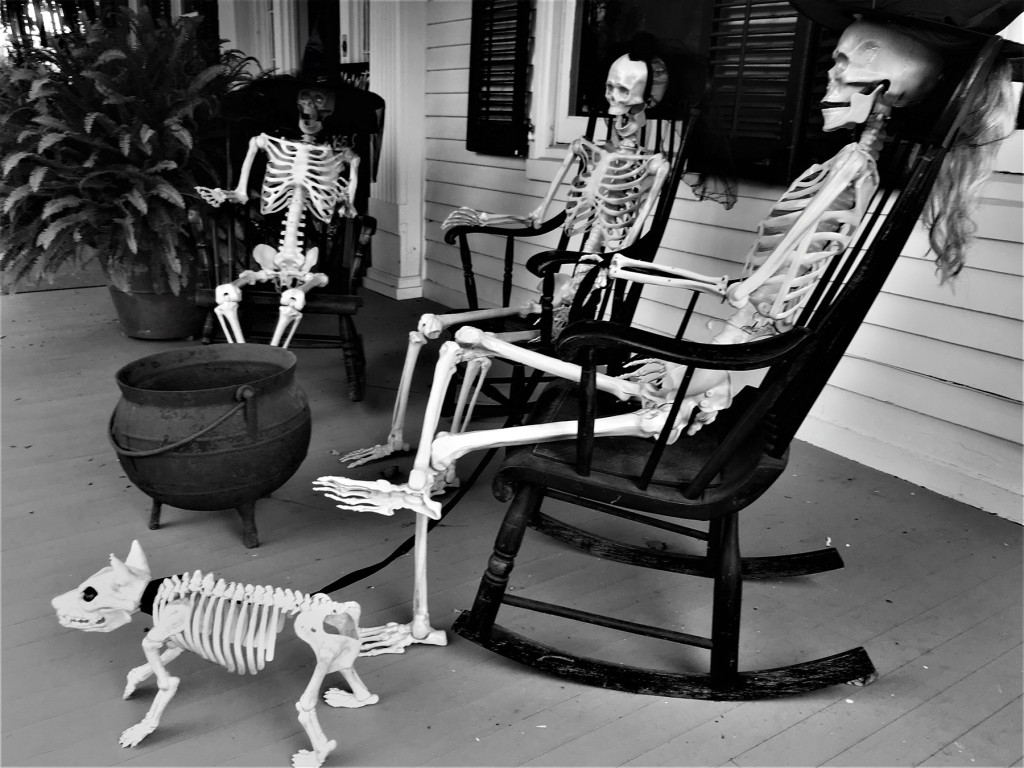Skeletons on the Porch, Tom Edmonds photo, 2018.