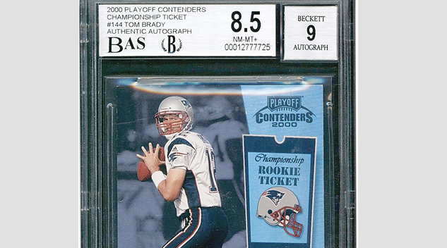 Tom Brady rookie football card fetches $2.25M at auction – The