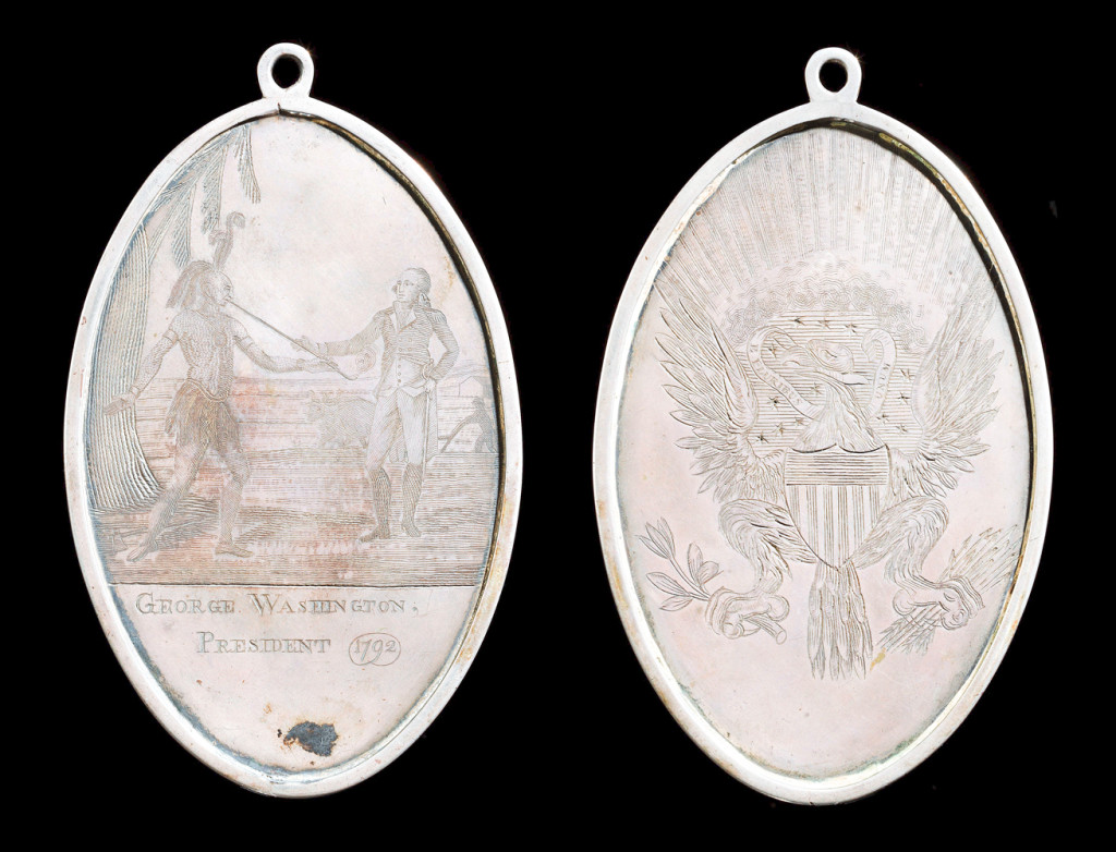 George Washington Indian Peace Medal Acquired By Colonial