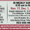 Granite State Antique Shows - Bi Weekly Sundays