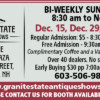 Granite State Antique Shows - Bi Weekly Sundays