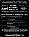 Weston’s Fresh Estates Auction