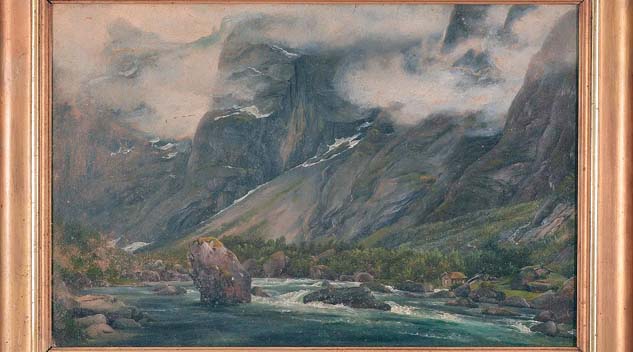 Mountain Landscape Peaks At Tremont Auctions