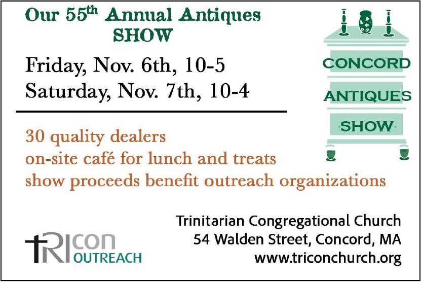 Tricon Outreach – Our 55th Annual Concord Antiques Show