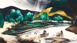 Charles Burchfield Watercolor Makes Hay At James Cox