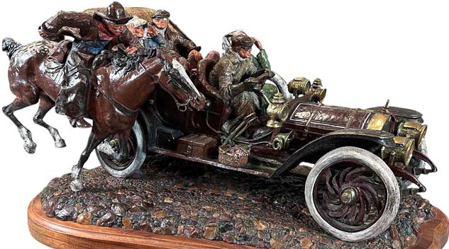 Car Beats Horse At Bertoia