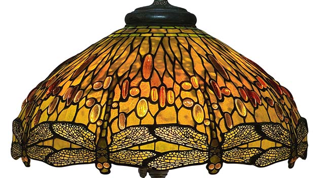 Drophead Dragonfly Lamp By Tiffany Brightens Fontaine’s